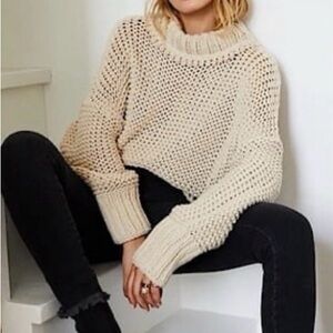 Free People My Only Sunshine Chunky Knit Sweater